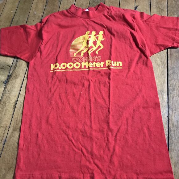 Lansing Community College Womens 10K Meter Run Vintage Tee Shirt EUC Medium - Picture 1 of 5